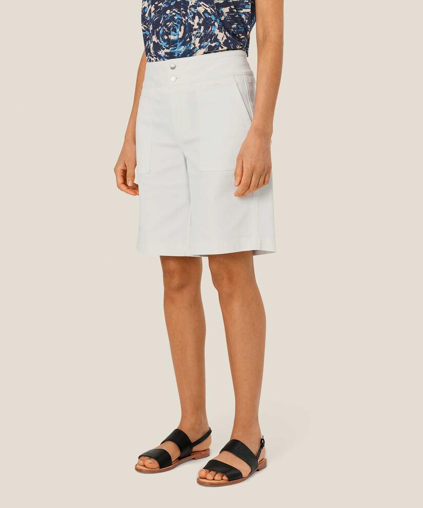 Pravaia Denim Shorts, White